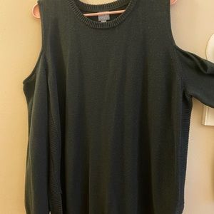Ny&co black sweater. Shoulder keyhole High low cut